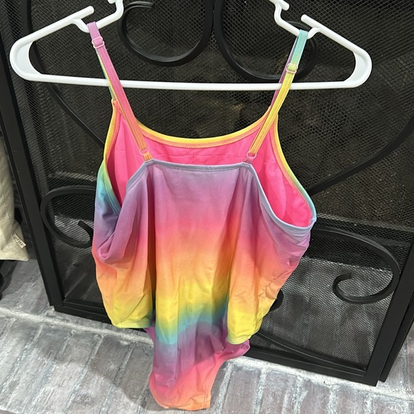 Girls Rainbow Gradient Swimsuit - Picture 3 of 6